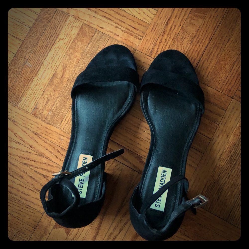 Steve Madden Irenee Black Suede Sandals